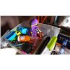 Image 2 : TOTE OF TOYS, COLLECTOR BEARS AND TABLE LAMP