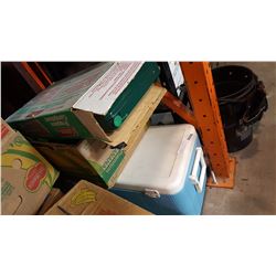 COLEMAN CAMP STOVE, COOLER, AND TENT