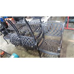 6 METAL PATIO CHAIRS