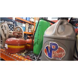 2 METAL GAS CANS JUG AND GARDEN SPRAYER