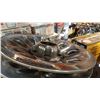 Image 2 : 2 MOTORCYCLE TIRES AND SET OF TRUCK HUBCAPS