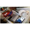Image 2 : TOTE OF ESTATE GOODS, HARLEY DECOR, AND CLOCK