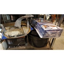 ROASTERS, PANS, ELECTRIC KETTLES, AND TILE CUTTER