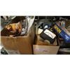 Image 1 : 2 BOXES OF JACKHAMMER BITS, SPRAYER, AND GAUGES AND MONKEY PLANTER AND PLANTERS
