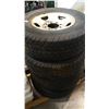 Image 1 : SET OF FOUR TOTAL TERRAIN LT 245 75 R16 TIRES HORN 8 BOLT RIMS