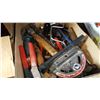 Image 2 : BOX OF TOOLS AND BOX OF NEW LEATHER TOOL POUCHES