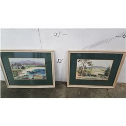 2 WATER COLOUR PAINTINGS BY PIENOCHEIGHTON