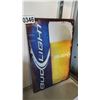 Image 2 : NEW 12 X 6 INCH TIN BUD LIGHT SIGN