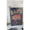 Image 2 : NEW 6 X 12 INCH DADS BBQ TIN SIGN