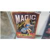 Image 1 : NEW 12 X 6 INCH MAGIC EIGHT MOTOR OIL TIN SIGN