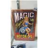 Image 2 : NEW 12 X 6 INCH MAGIC EIGHT MOTOR OIL TIN SIGN