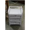 Image 2 : 3 DRAWER WHITE WICKER STAND