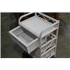 Image 3 : 3 DRAWER WHITE WICKER STAND