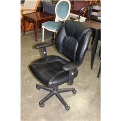 BLACK LEATHER OFFICE CHAIR