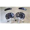 Image 1 : TWO BLACK DESIGNER ADJUSTABLE HEIGHT ROLLING CHAIRS