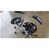 Image 2 : TWO BLACK DESIGNER ADJUSTABLE HEIGHT ROLLING CHAIRS