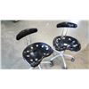 Image 3 : TWO BLACK DESIGNER ADJUSTABLE HEIGHT ROLLING CHAIRS
