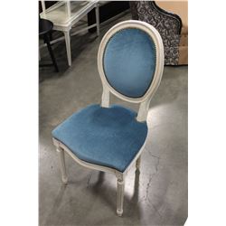 WHITE STUDDED DINING CHAIR