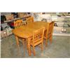 Image 1 : PINE 1 DRAWER DINING TABLE WITH FOUR CHAIRS