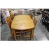 Image 2 : PINE 1 DRAWER DINING TABLE WITH FOUR CHAIRS