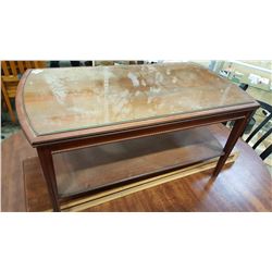 GLASSTOP COFFEE TABLE