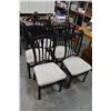 Image 3 : WALNUT DINING TABLE AND 5 METAL FRAME CHAIRS