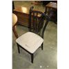 Image 4 : WALNUT DINING TABLE AND 5 METAL FRAME CHAIRS