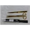 Image 1 : GOLD PLATTED SCISSORS AND LETTER OPENER SET