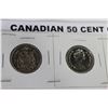 Image 2 : SIX CANADIAN 50 CENT COINS