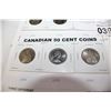 Image 3 : SIX CANADIAN 50 CENT COINS