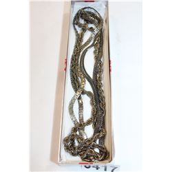 THREE STERLING CHAINS