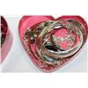 Image 3 : HEART BOX OF RELIGIOUS ITEMS AND BOX OF BANGLES AND PENDANT