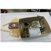 Image 1 : VINTAGE VANITY MIRROR SET AND OTHER VINTAGE ITEMS