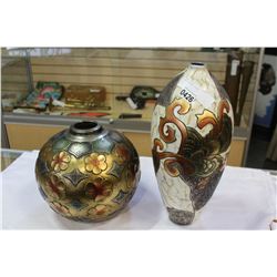 2 ORNAMENTAL VASES