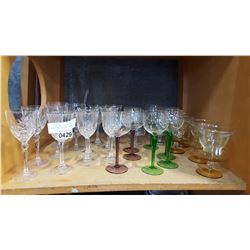 ART GLASS AND CRYSTAL WINE GLASSES AND DESSERT GLASSES