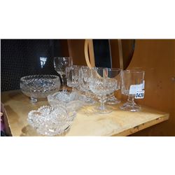 CRYSTAL GLASSES AND DISHES