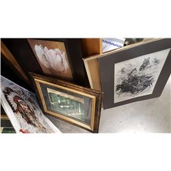 BART TOW PRINT AND 2 FLOWER PRINTS