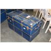 Image 2 : 2 BLUE METAL STORAGE TRUNKS