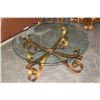 Image 1 : ROUND GLASSTOP METAL BASE COFFEE TABLE