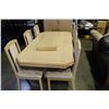 Image 2 : WHITE DINING TABLE W/ 6 CHAIRS AND 2 LEAFS