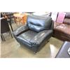 Image 1 : BLACK LEATHER ARMCHAIR