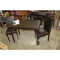 MODERN DINING TABLE WITH LEATHER CHAIRS