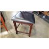 Image 3 : NEW ASHLEY WOOD BAR STOOL WITH BLACK LEATHER SEAT