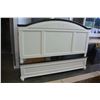Image 1 : NEW ASHLEY KINGSIZE CONTEMPORARY PANEL BEDFRAME WITH MINOR COSMETIC DAMAGE, COMPLETE WITH RAILS AND 