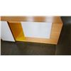 Image 2 : NEW MODERN TV CONSOLE WITH GREY AND YELLOW ACCENTS, RETAIL $799