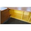 Image 4 : NEW MODERN TV CONSOLE WITH GREY AND YELLOW ACCENTS, RETAIL $799