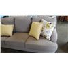 Image 3 : NEW ASHLEY GREY FABRIC CONTEMPORARY SOFA WITH 4 ACCENT PILLOWS, RETAIL $2599