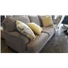 Image 4 : NEW ASHLEY GREY FABRIC CONTEMPORARY SOFA WITH 4 ACCENT PILLOWS, RETAIL $2599
