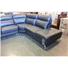 Image 8 : NEW DARK BROWN LEATHER 3 PIECE MODERN SECTIONAL SOFA, RETAIL $4198
