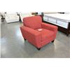 Image 2 : NEW ASHLEY RED FABRIC ACCENT CHAIR RETAIL $1,181